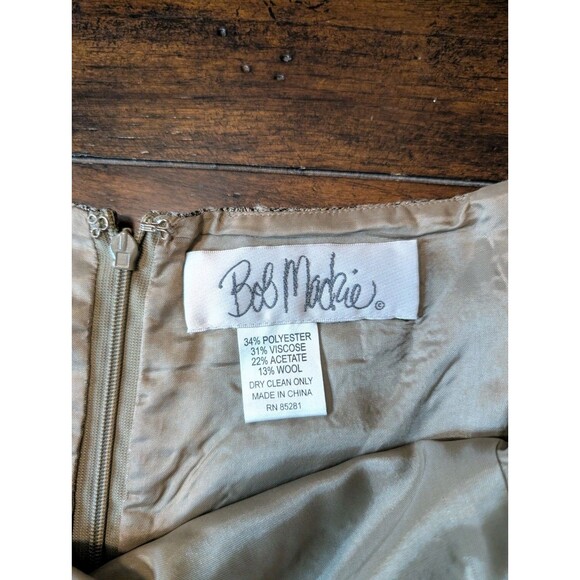 Bob Mackie Designer Sequin Paisley Skirt Vintage Glam Disco Y2K Party 34" W - Picture 3 of 8